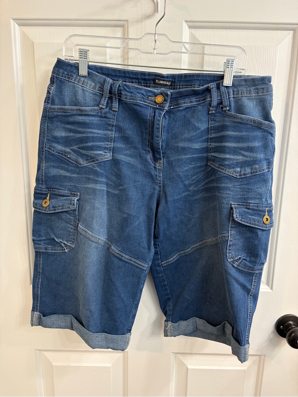 Women’s denim cargo shorts